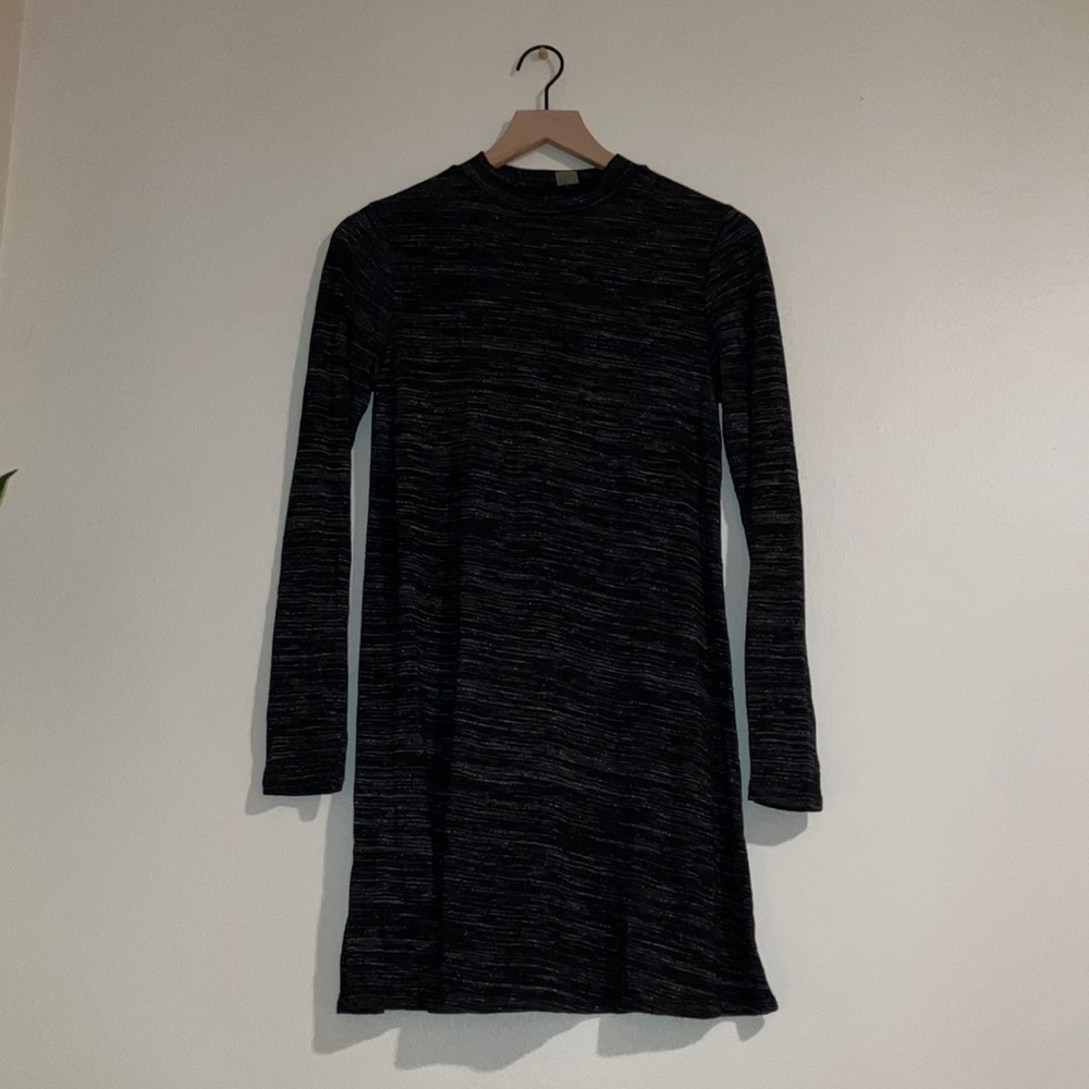 Mock neck long sleeved mini dress